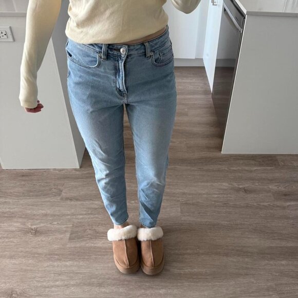 High Waisted Straight Leg Mom Denim Jeans American Eagle - Picture 1 of 8